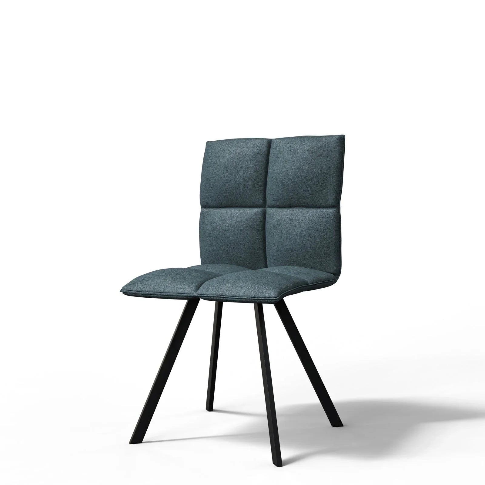 Wesley Leather Dining Chair With Iron Legs - Elax Furniture