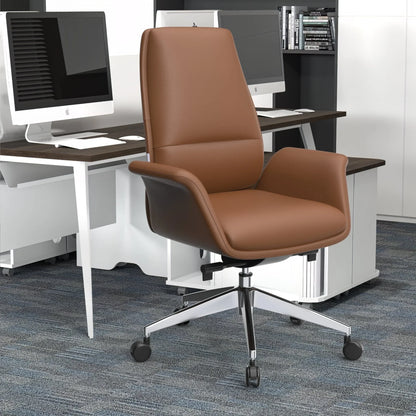 Summit Adjustable Height Leather Conference Office Chair with Swivel and Tilt - Elax Furniture
