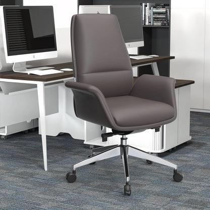 Summit Adjustable Height Leather Conference Office Chair with Swivel and Tilt - Elax Furniture