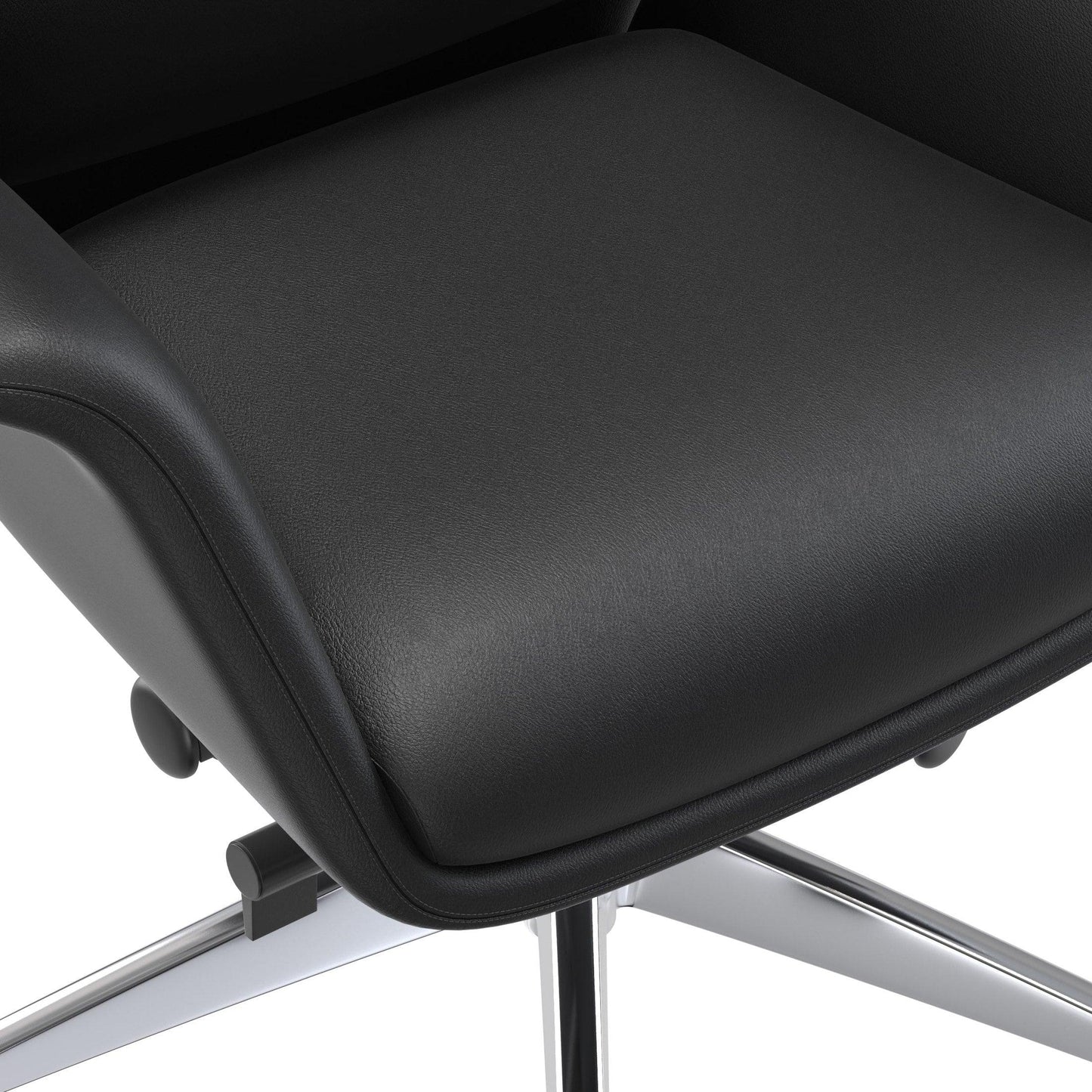 Summit Adjustable Height Leather Conference Office Chair with Swivel and Tilt - Elax Furniture