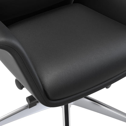 Summit Adjustable Height Leather Conference Office Chair with Swivel and Tilt - Elax Furniture