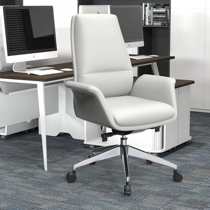Summit Adjustable Height Leather Conference Office Chair with Swivel and Tilt - Elax Furniture