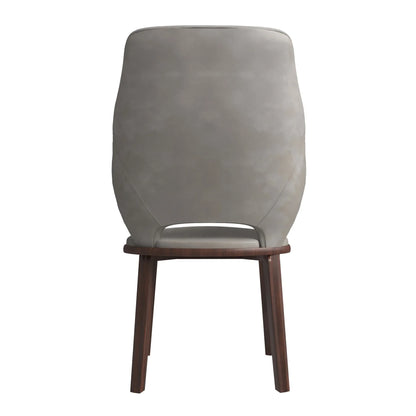 Vivara Dining Chair Upholstered in Leather with Rubberwood Base - Elax Furniture