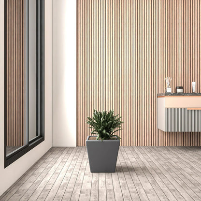 Blossom Fiberstone Tapered Square Planter Pot in Dark Grey - Elax Furniture