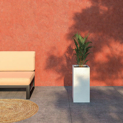 Basalt Fiberstone and MgO Clay Modern Tall Square Planter Pot for Indoor and Outdoor - Elax Furniture