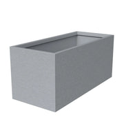 Flora Modern Rectangular Planter Pot in Fiberstone and Clay Weather Resistant Design in Grey - Elax Furniture