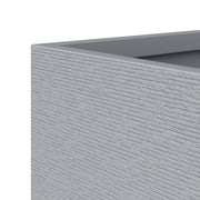 Flora Modern 3-Piece Rectangular Planter Pot Set in Fiberstone and Clay Weather Resistant Design in Grey - Elax Furniture