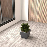 Blossom Fiberstone Tapered Square Planter Pot in Dark Grey - Elax Furniture