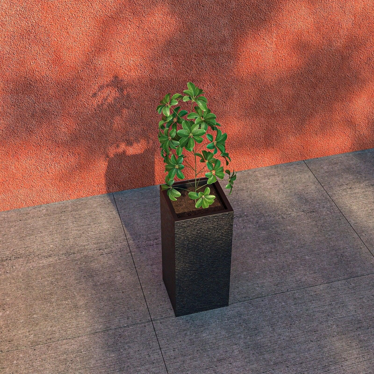 Basalt Fiberstone and MgO Clay Modern Tall Square Planter Pot for Indoor and Outdoor - Elax Furniture