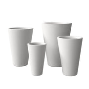 Pebble 4-Piece Modern Fiberstone and MGO Clay Tapered Round Planter Set for Indoor and Outdoor - Elax Furniture