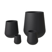 Orchid 4-Piece Tapered Round Planter Pot Set in Fiberstone and Clay Weather Resistant Design - Elax Furniture