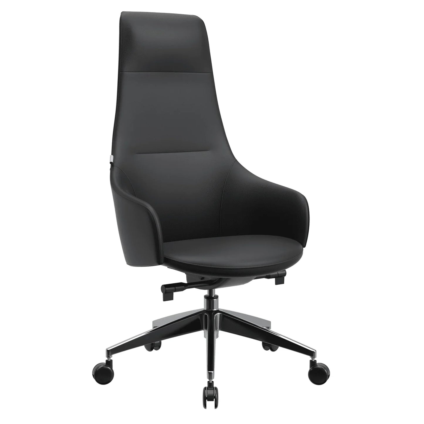 Celeste High-Back Office Chair in Upholstered Leather and Iron Base with Swivel and Tilt - Elax Furniture