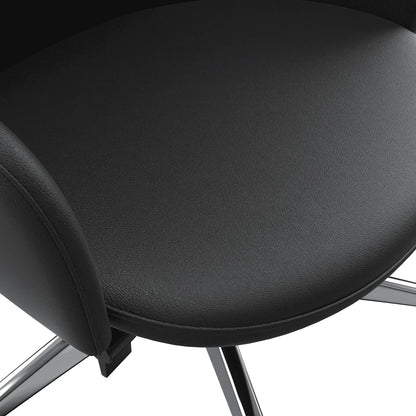 Celeste High-Back Office Chair in Upholstered Leather and Iron Base with Swivel and Tilt - Elax Furniture