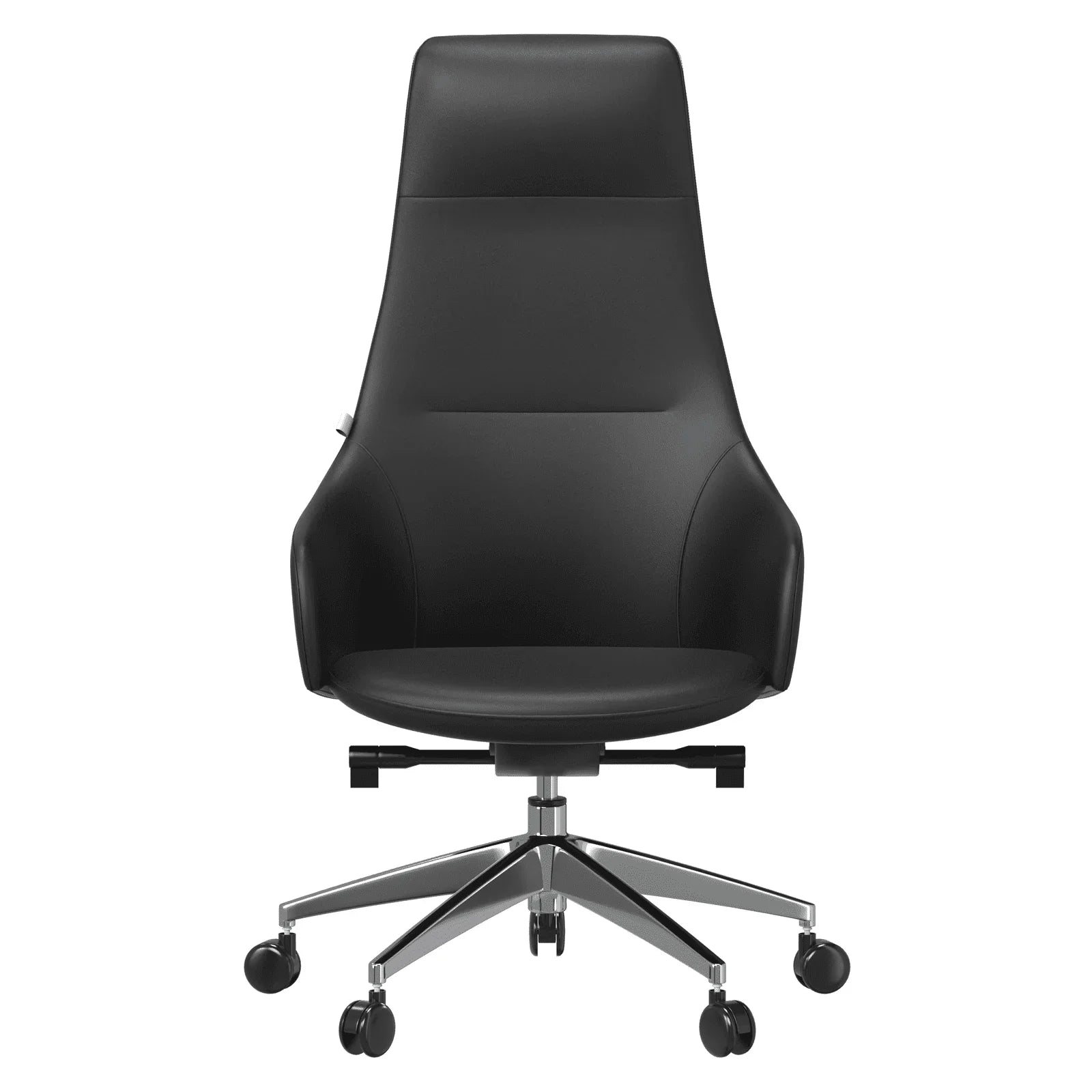 Celeste High-Back Office Chair in Upholstered Leather and Iron Base with Swivel and Tilt - Elax Furniture