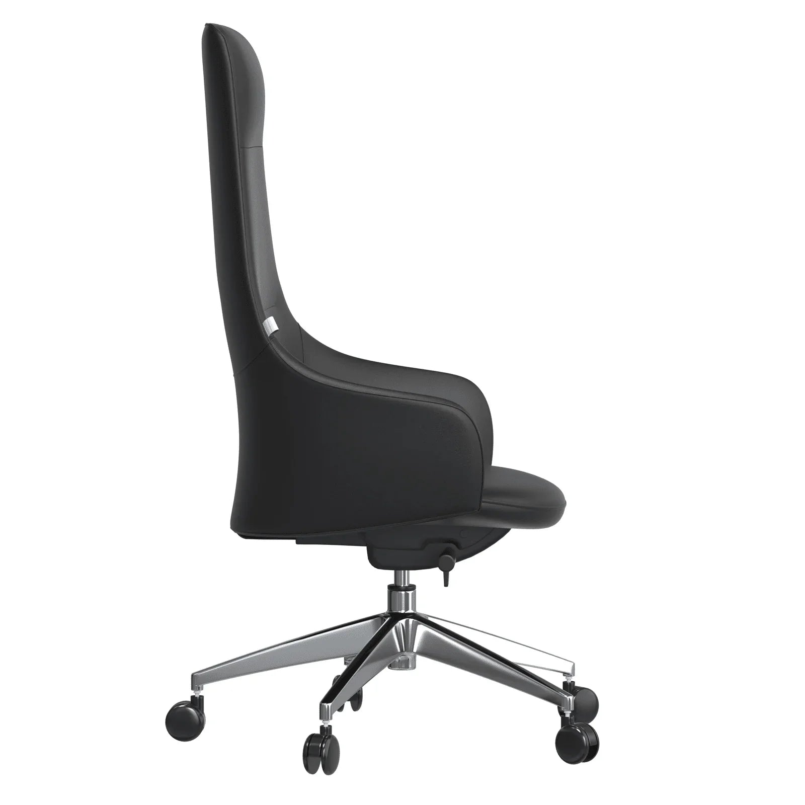 Celeste High-Back Office Chair in Upholstered Leather and Iron Base with Swivel and Tilt - Elax Furniture