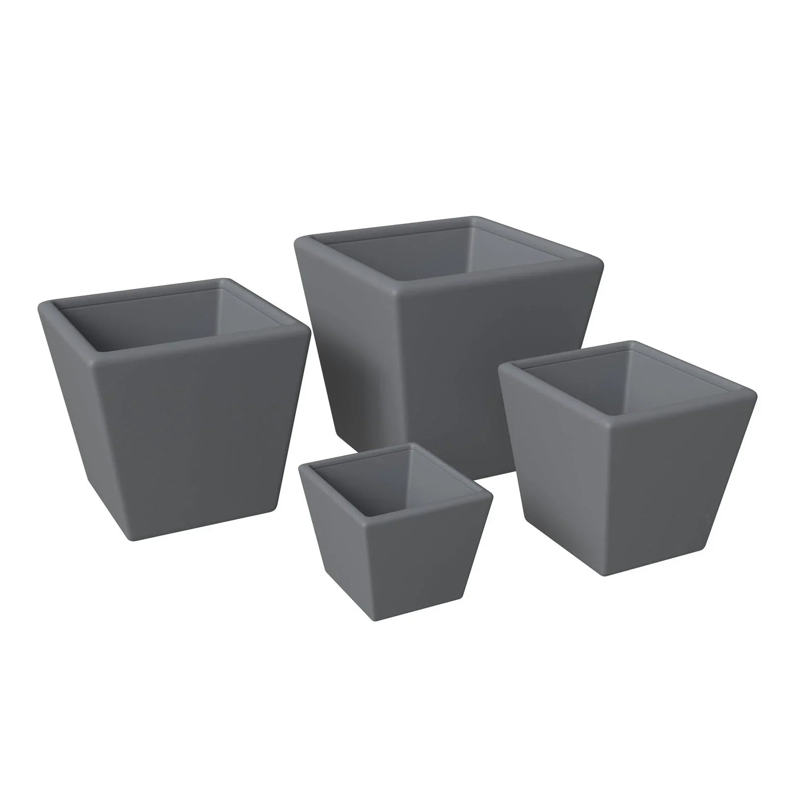 Blossom 4-Piece Fiberstone, Tapered Square Planter Set - Elax Furniture