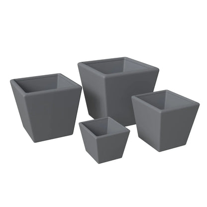 Blossom 4-Piece Fiberstone, Tapered Square Planter Set - Elax Furniture