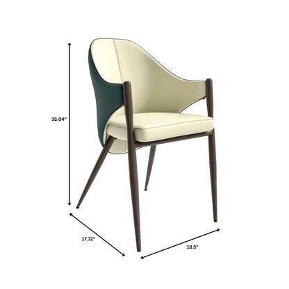 Sante Upholstered PU Leather Dining Chair with Iron Legs - Elax Furniture