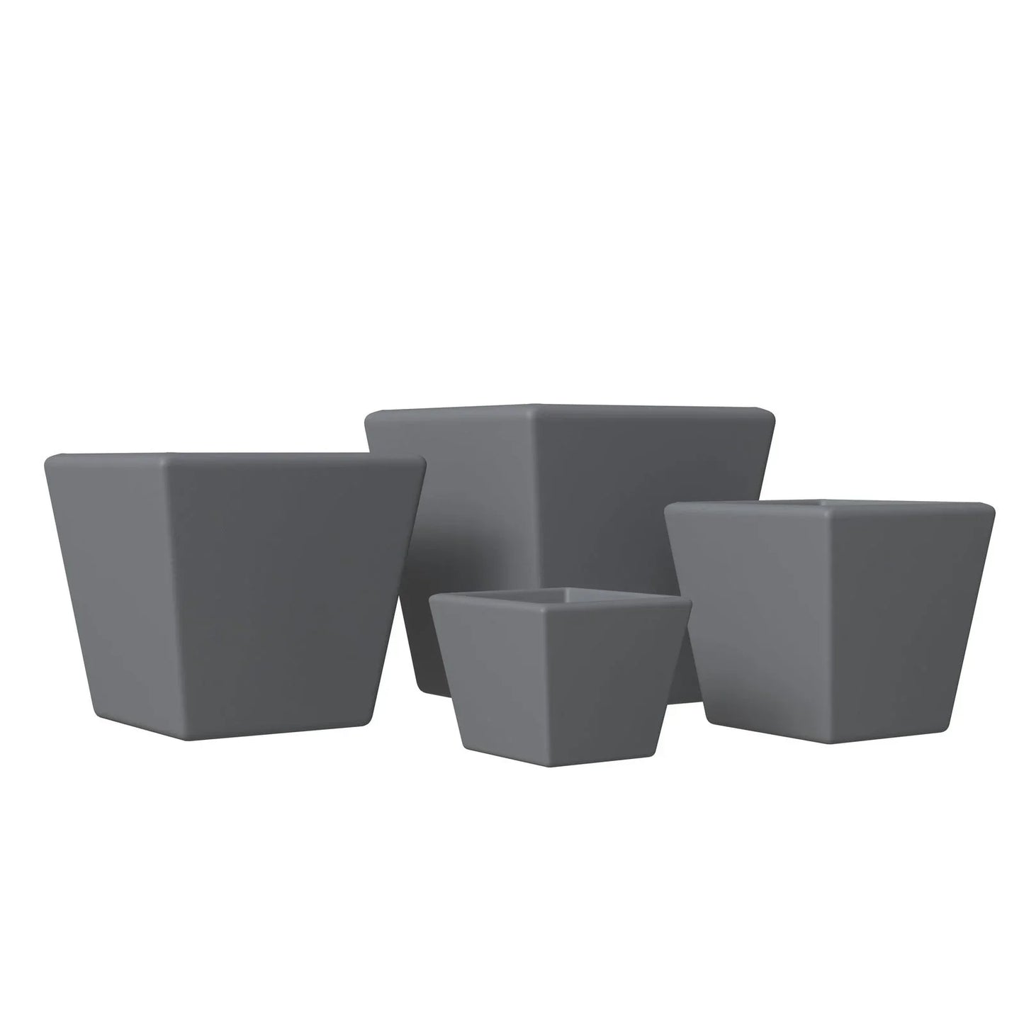 Blossom 4-Piece Fiberstone, Tapered Square Planter Set - Elax Furniture