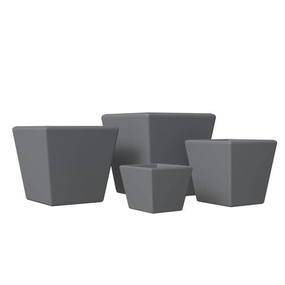 Blossom 4-Piece Fiberstone, Tapered Square Planter Set - Elax Furniture
