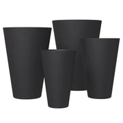 Pebble 4-Piece Modern Fiberstone and MGO Clay Tapered Round Planter Set for Indoor and Outdoor - Elax Furniture