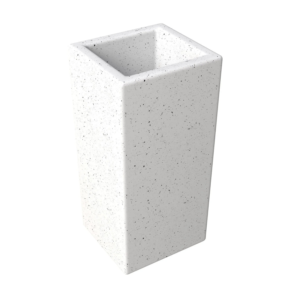 Terra 4-Piece Fiberstone and MGO Clay Planter Set, Mid-Century Modern Tall Square Planter Pot for Indoor and Outdoor - Elax Furniture