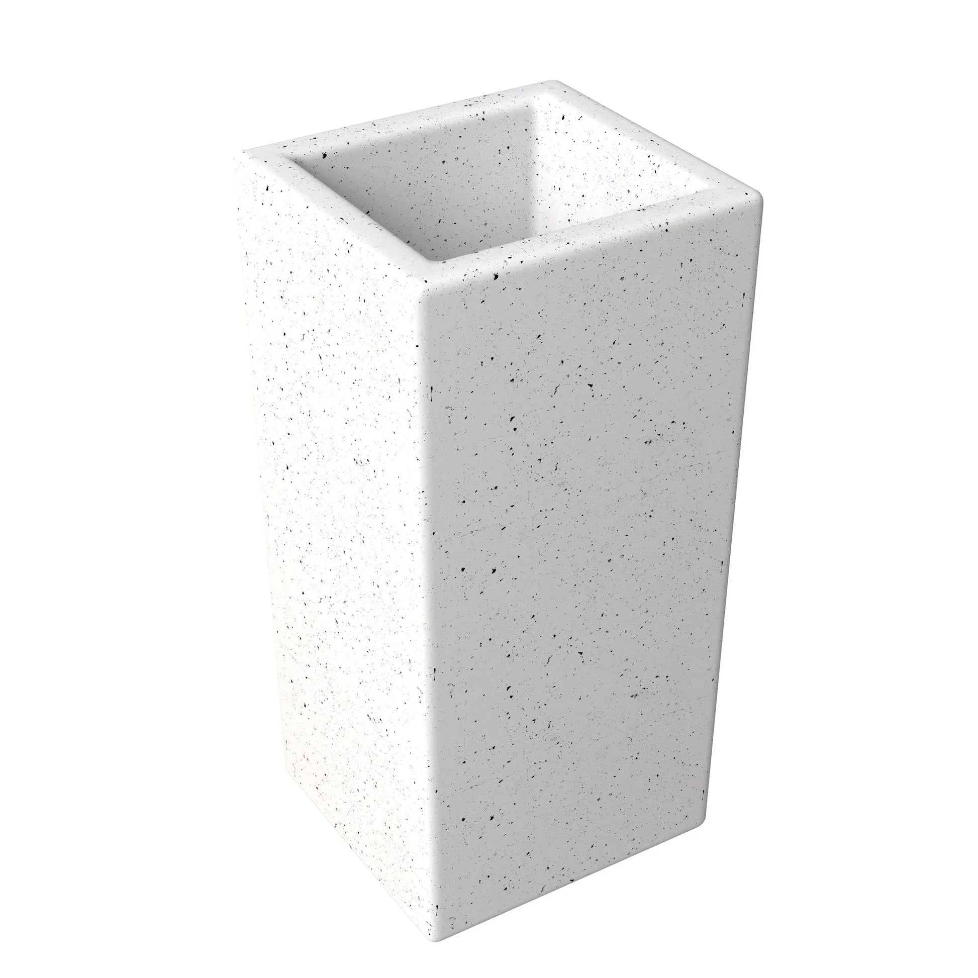 Terra Fiberstone and MGO Clay Planter, Mid-Century Modern Tall Square Planter Pot for Indoor and Outdoor - Elax Furniture