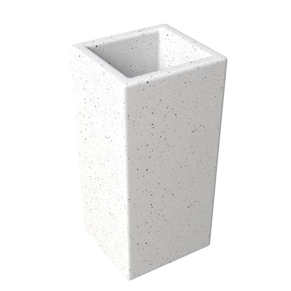 Terra Fiberstone and MGO Clay Planter, Mid-Century Modern Tall Square Planter Pot for Indoor and Outdoor - Elax Furniture