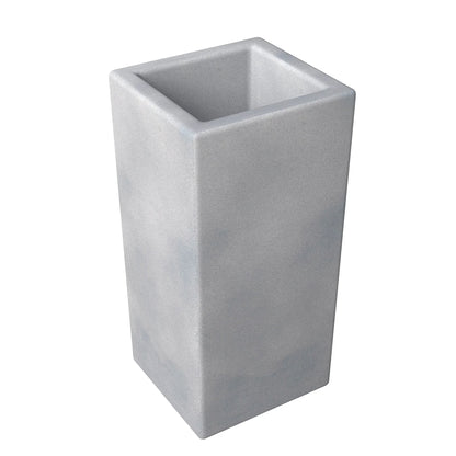 Terra Fiberstone and MGO Clay Planter, Mid-Century Modern Tall Square Planter Pot for Indoor and Outdoor - Elax Furniture