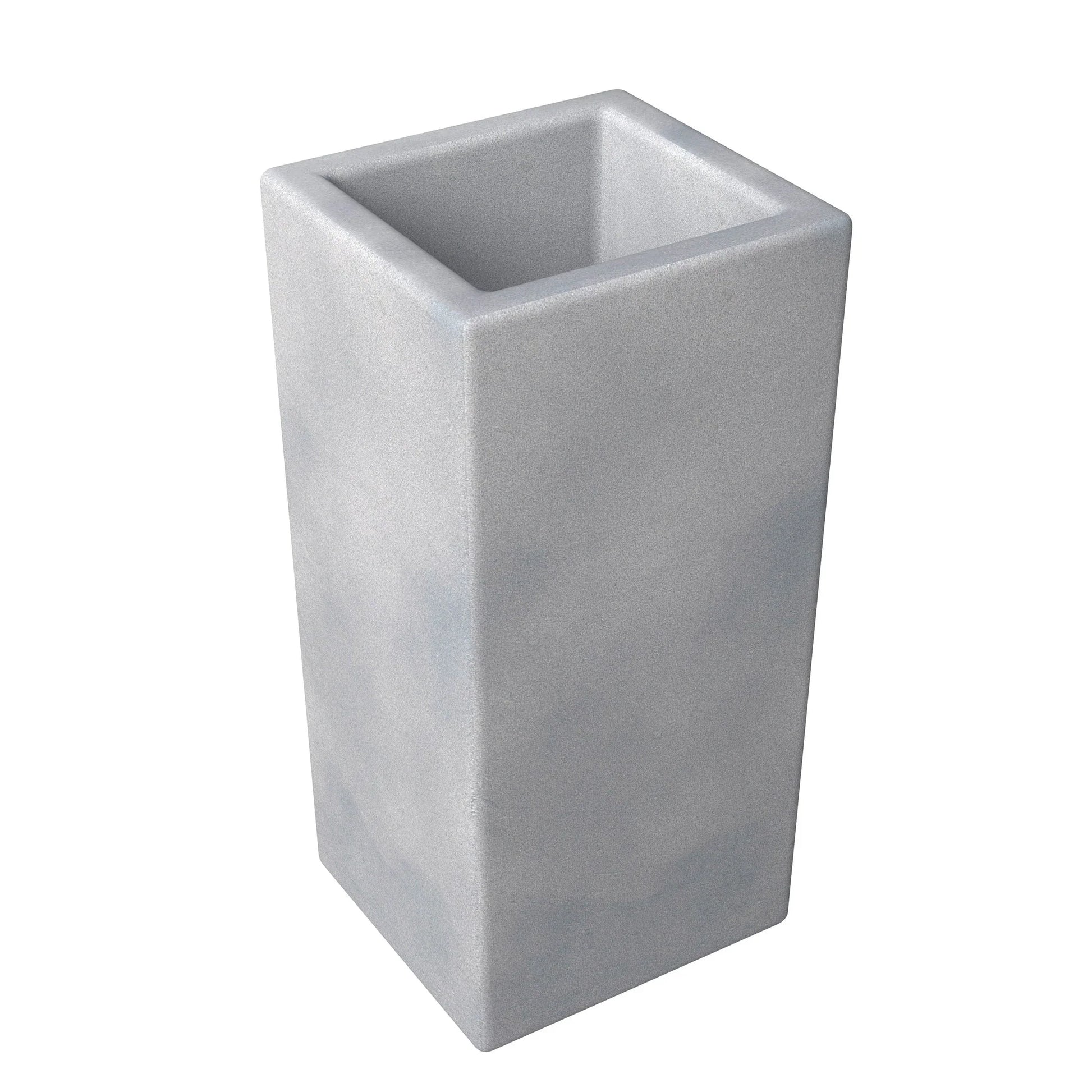 Terra Fiberstone and MGO Clay Planter, Mid-Century Modern Tall Square Planter Pot for Indoor and Outdoor - Elax Furniture