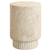 Eden Series Side Table in Fiberstone Round Accent Table for Home, Living Room, Indoor, and Outdoor