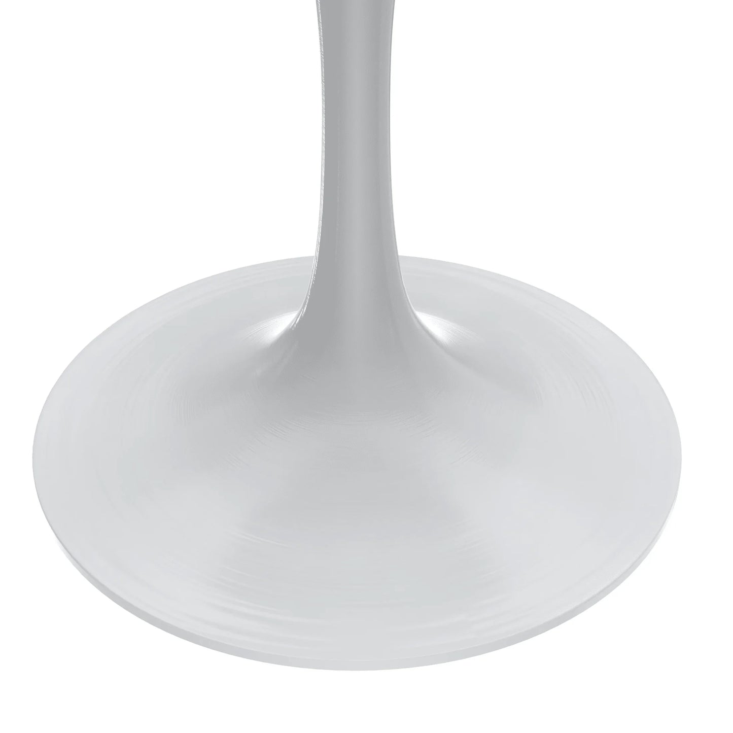 Verve Round Dining Table with MDF/Sintered Stone/Resin Tabletop in White Stainless Steel Pedestal Base - Elax Furniture