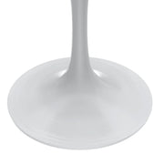 Verve Round Dining Table with MDF/Sintered Stone/Resin Tabletop in White Stainless Steel Pedestal Base - Elax Furniture