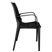 Kent Mid-Century 7-Piece Outdoor Dining Set: 4 Side Chairs & 2 Armchairs - Elax Furniture