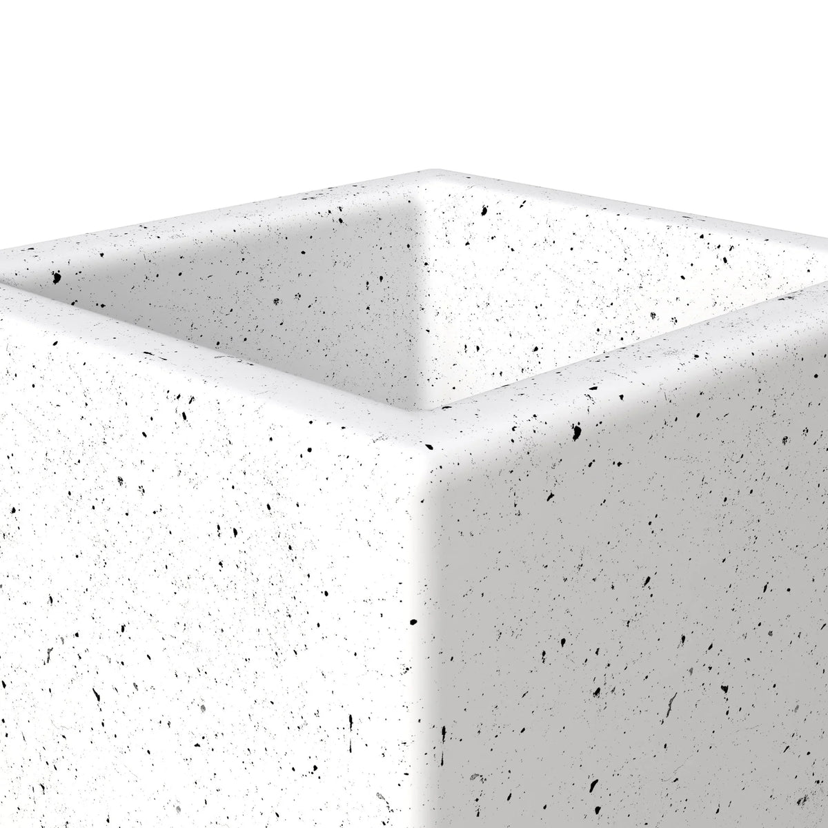 Terra 4-Piece Fiberstone and MGO Clay Planter Set, Mid-Century Modern Tall Square Planter Pot for Indoor and Outdoor - Elax Furniture