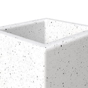Terra 4-Piece Fiberstone and MGO Clay Planter Set, Mid-Century Modern Tall Square Planter Pot for Indoor and Outdoor - Elax Furniture