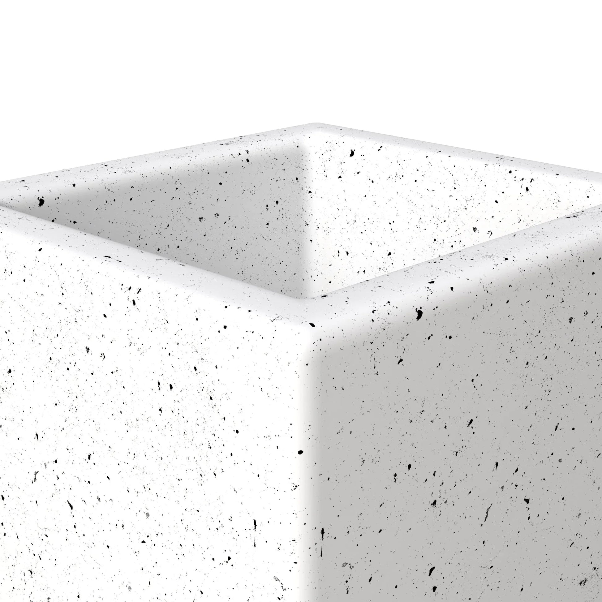 Terra 4-Piece Fiberstone and MGO Clay Planter Set, Mid-Century Modern Tall Square Planter Pot for Indoor and Outdoor - Elax Furniture