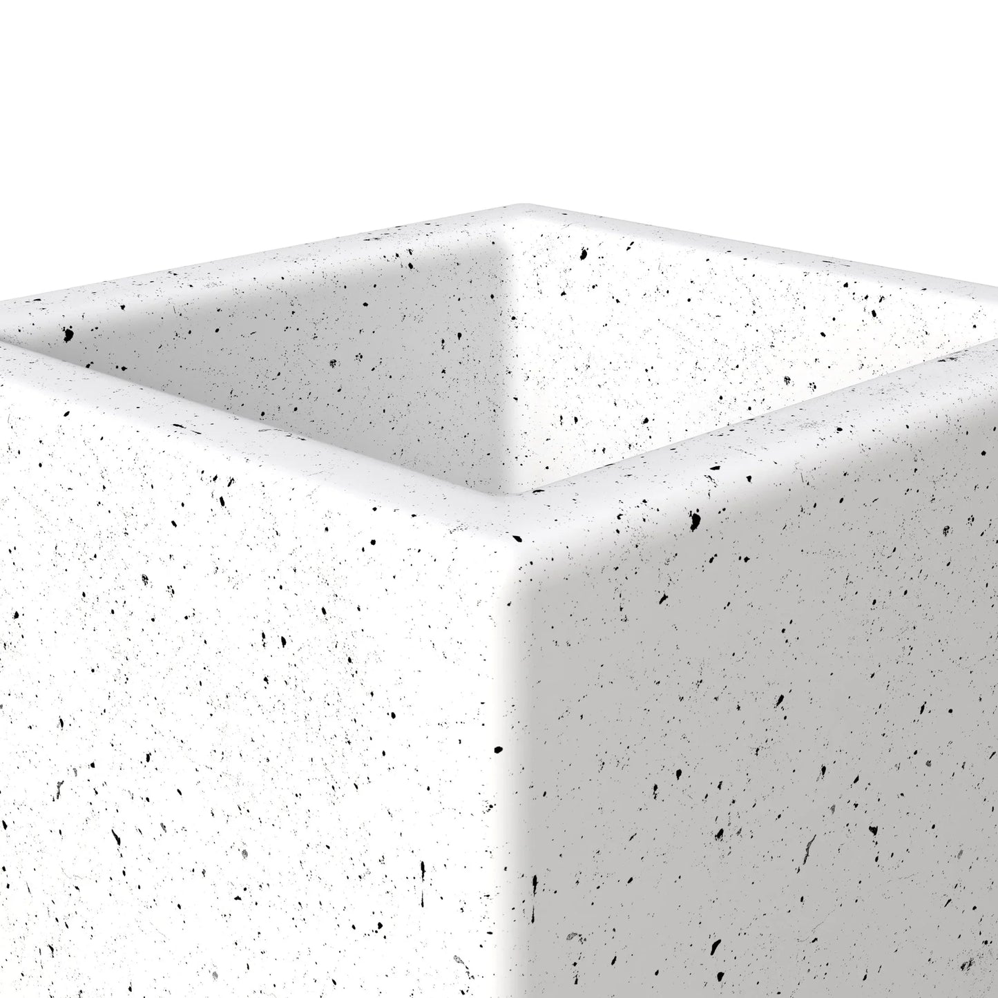 Terra Fiberstone and MGO Clay Planter, Mid-Century Modern Tall Square Planter Pot for Indoor and Outdoor - Elax Furniture