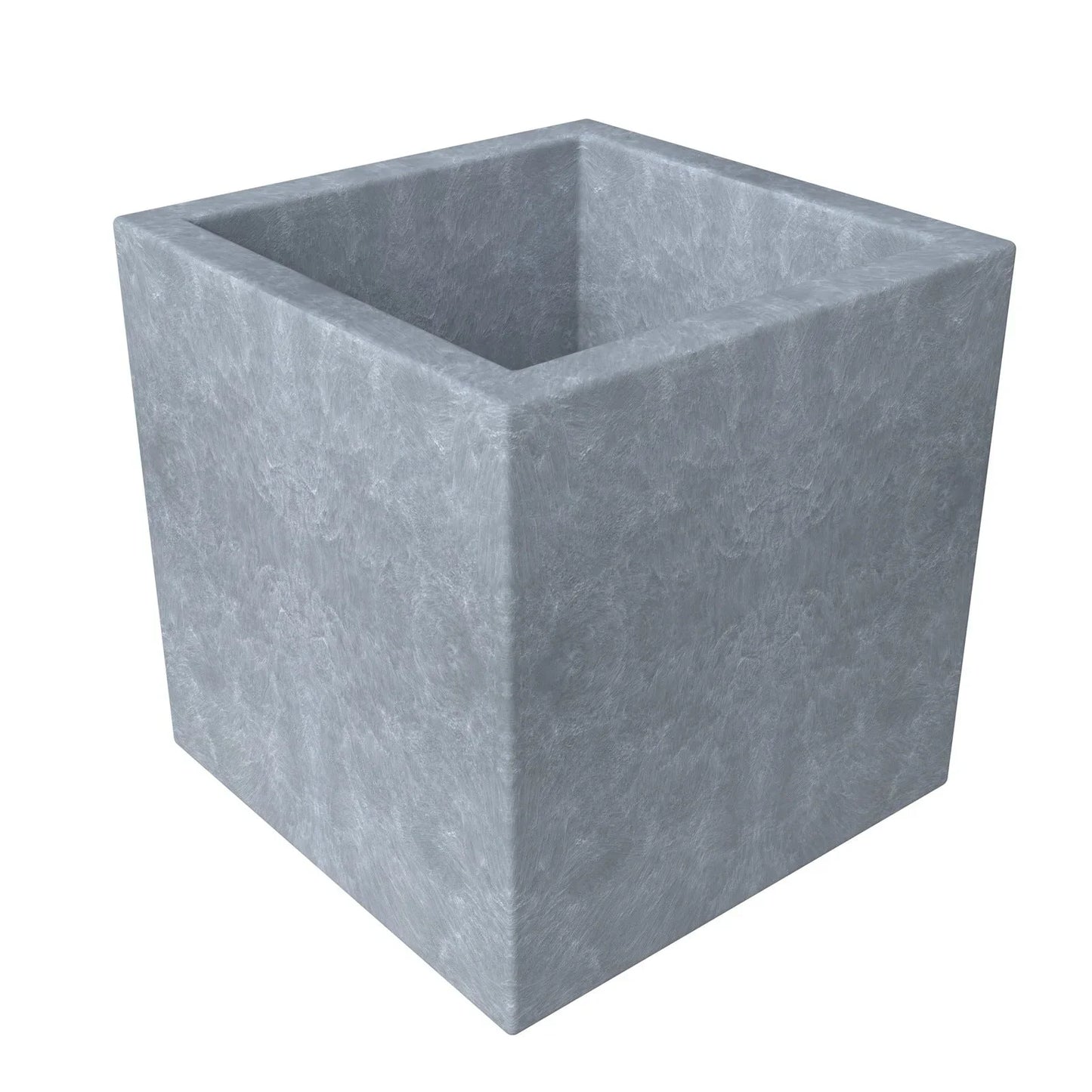 Flora Modern 3-Piece Rectangular Planter Pot Set in Fiberstone and Clay Weather Resistant Design in Grey - Elax Furniture