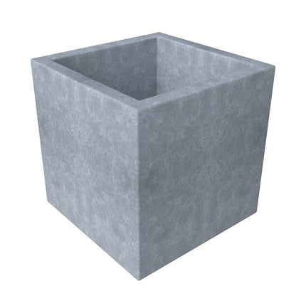 Flora Modern 3-Piece Rectangular Planter Pot Set in Fiberstone and Clay Weather Resistant Design in Grey - Elax Furniture
