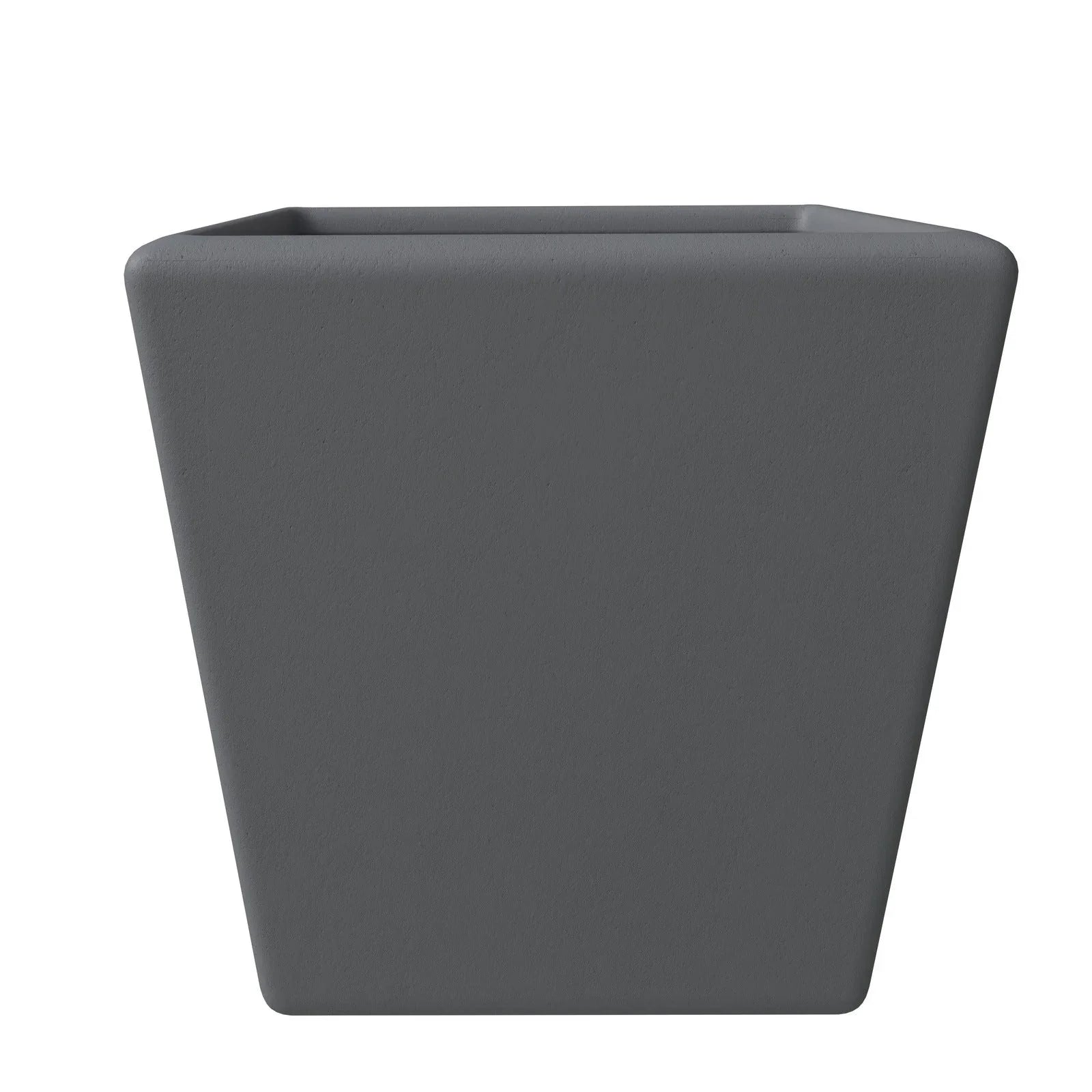 dark grey square plant pots Blossom Fiberstone Tapered Square Planter Pot in Dark Grey