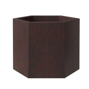 Thicket Modern 4-Piece Fiberstone Planter - Hexagon Design Weather Resistant Plant Pot - Elax Furniture