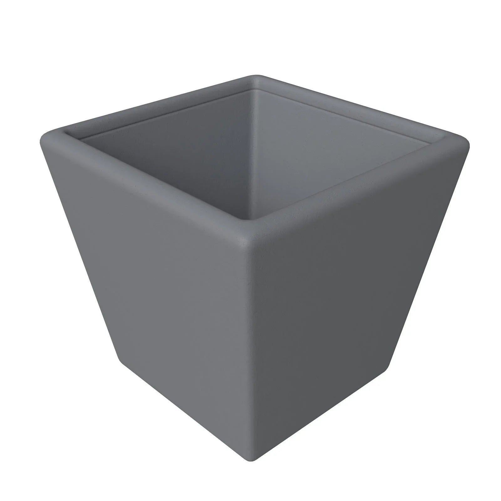 grey square plant pots Blossom Fiberstone Tapered Square Planter Pot in Dark Grey