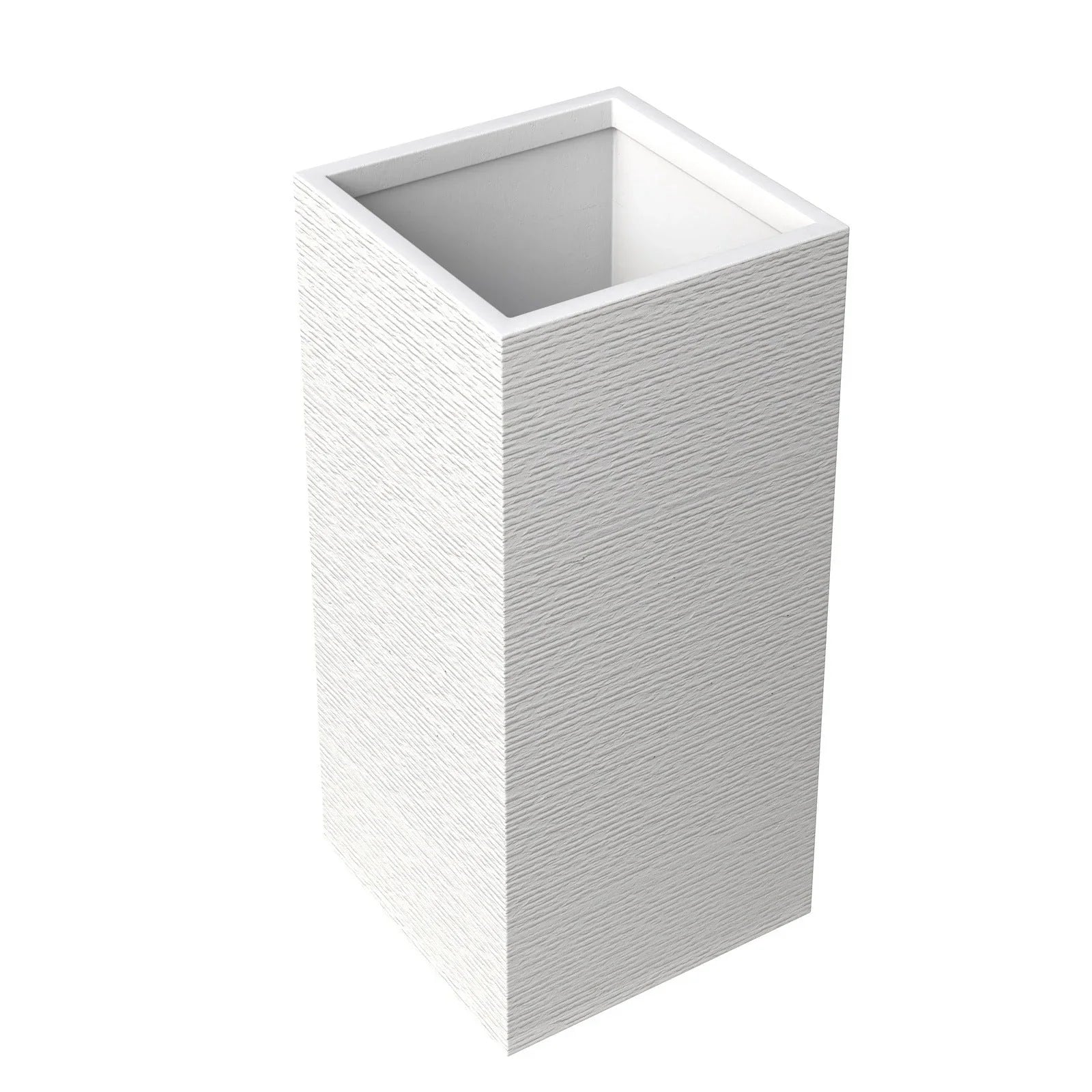 Basalt Fiberstone and MgO Clay Modern Tall Square Planter Pot for Indoor and Outdoor - Elax Furniture