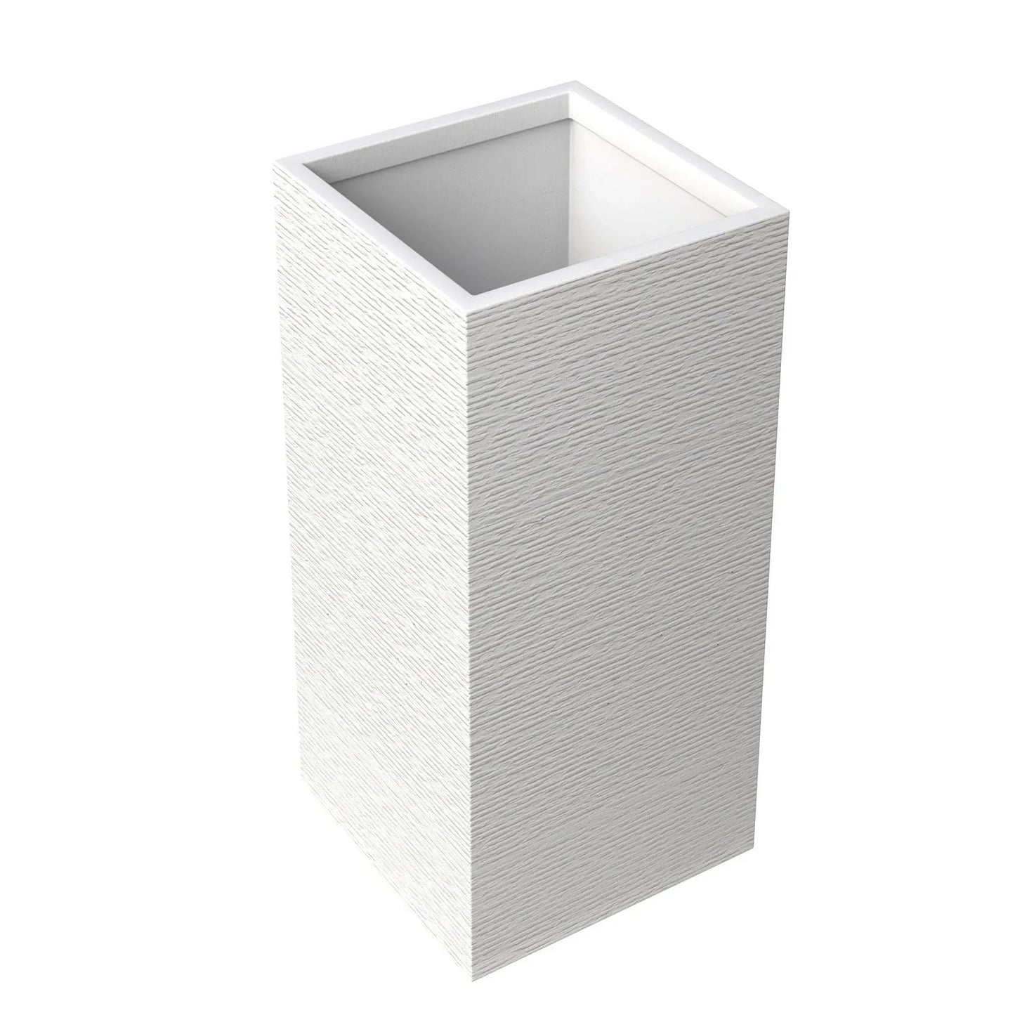 Basalt Fiberstone and MgO Clay Modern Tall Square Planter Pot for Indoor and Outdoor - Elax Furniture