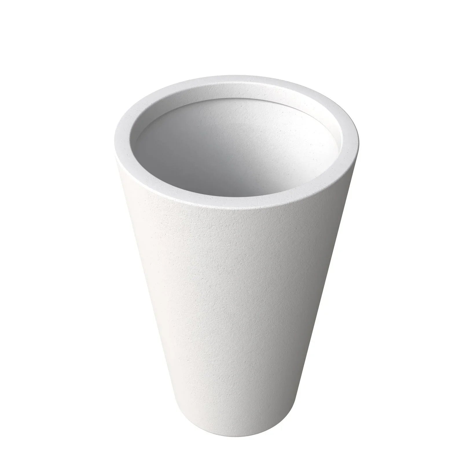 Pebble Modern Fiberstone and MGO Clay Tapered Round Planter for Indoor and Outdoor - Elax Furniture