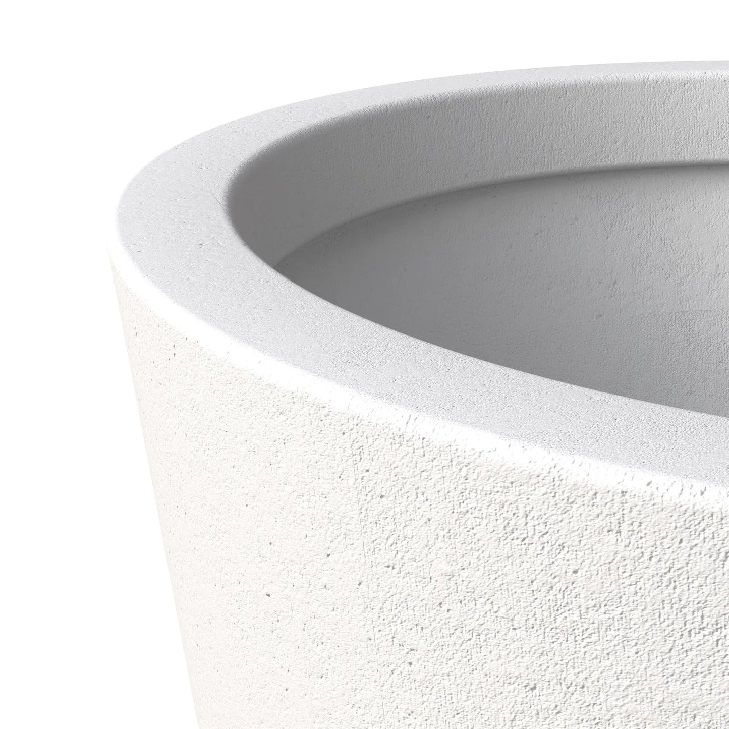 Pebble Modern Fiberstone and MGO Clay Tapered Round Planter for Indoor and Outdoor - Elax Furniture