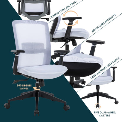 Ingram Ergonomic Modern Office Mesh Task Chair With Adjustable Height - Elax Furniture