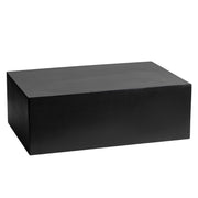Maya Collection Fiberstone Outdoor/Indoor Rectangular Coffee Table in Travertine