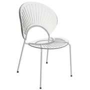 Opulent Modern Plastic Dining Chair in Chrome Metal Legs - Elax Furniture
